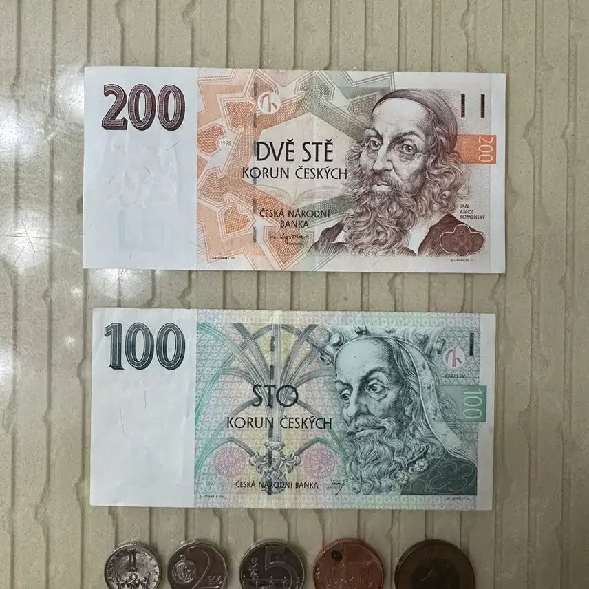 [BUNJANG] Czech Koruna Banknotes and Coins / 체코 268 코루나
