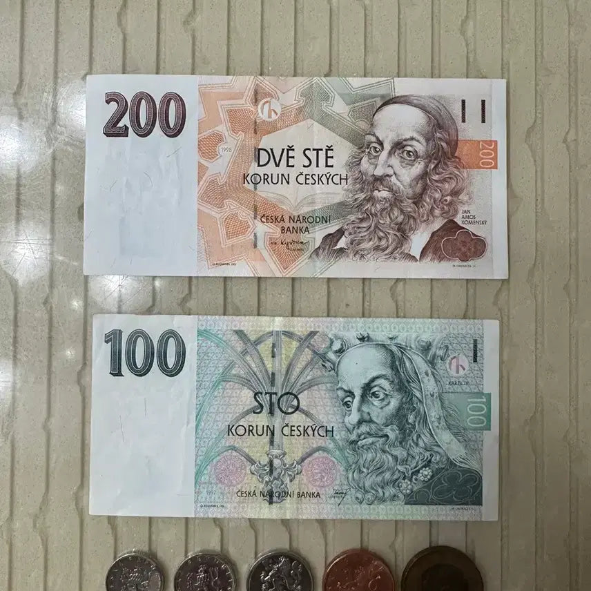 [BUNJANG] Czech Koruna Banknotes and Coins / 체코 268 코루나