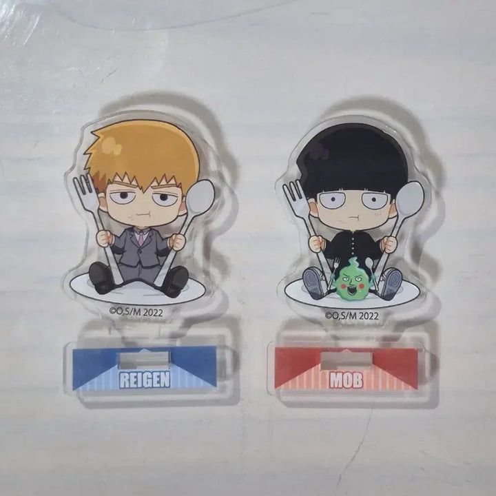 [BUNJANG] Mob Psycho 100 Reigen &amp; Mob Acrylic Stand Set / 모브사이코100 아크릴 스탠드 레이겐 모브 세트
