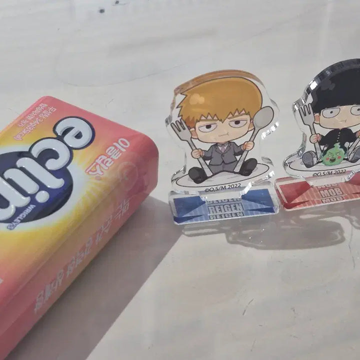[BUNJANG] Mob Psycho 100 Reigen &amp; Mob Acrylic Stand Set / 모브사이코100 아크릴 스탠드 레이겐 모브 세트