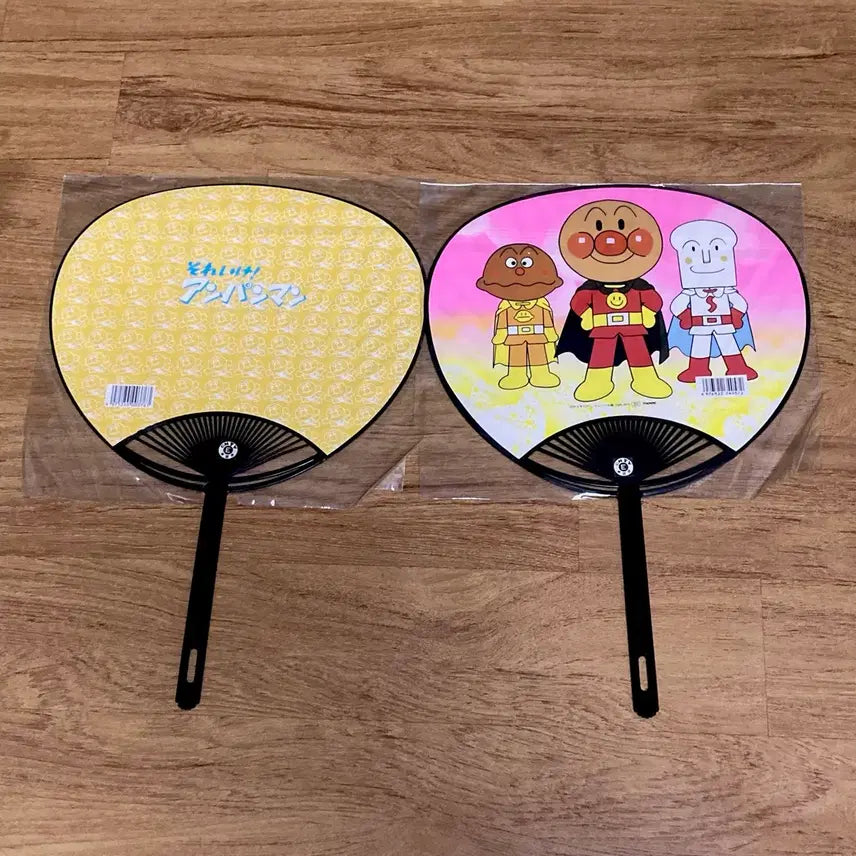 [BUNJANG] Anpanman Retro Fan Set / (새상품)호빵맨 레트로 부채 세트