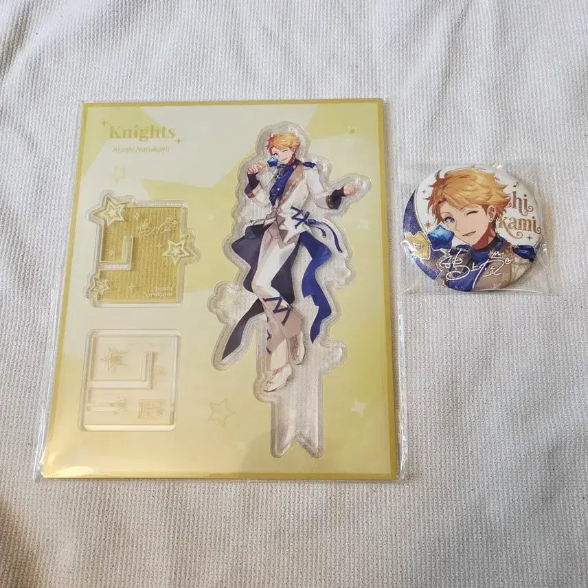 [BUNJANG] Ensemble Stars Arashi Acrylic Stand &amp; Badge Set / 앙스타 앙상블스타즈 모펀 아라시 아크릴스텐드 뱃지 세트 팝니다