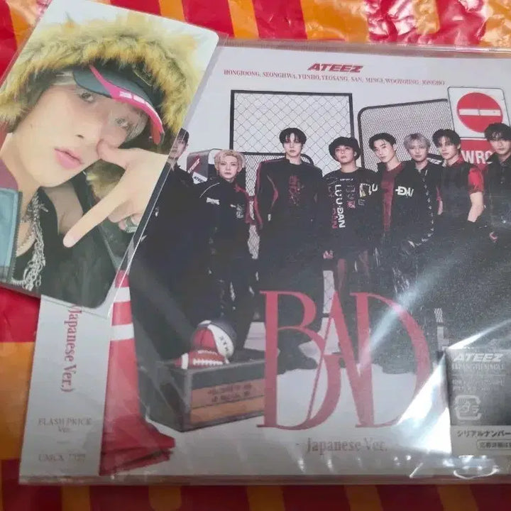 [BUNJANG] ATEEZ BAD Japan Photocard (Mingi) &amp; Sealed CD Set / ATEEZ BAD 에이티즈 일본 포카(민기)+미개봉CD 세트