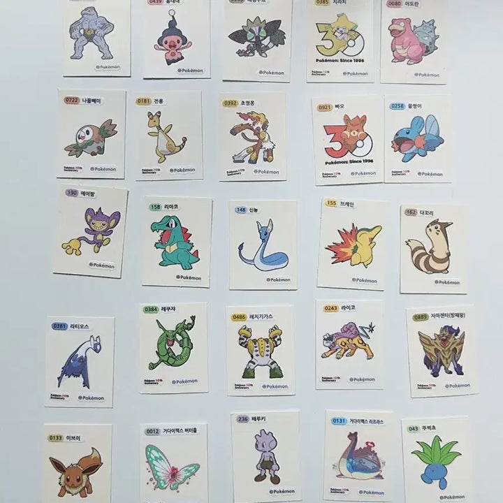 [BUNJANG] Pokemon 30th Anniversary &amp; General Stickers Bundle Set / 포켓몬 30주년 및 일반 띠부실 25개 일괄 판매합니다.