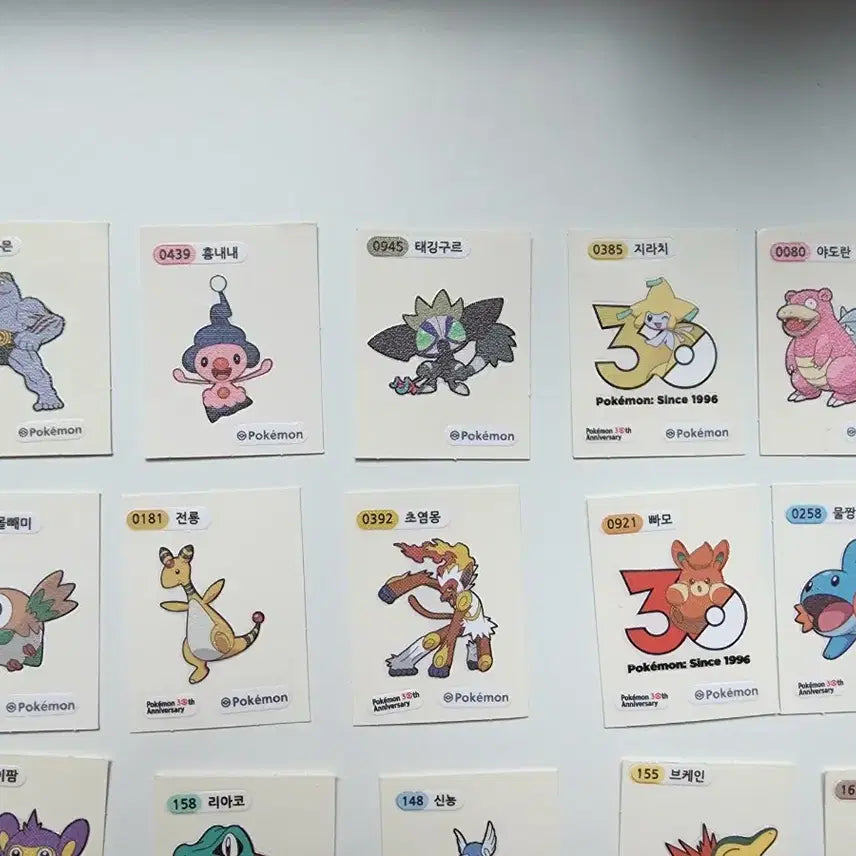 [BUNJANG] Pokemon 30th Anniversary &amp; General Stickers Bundle Set / 포켓몬 30주년 및 일반 띠부실 25개 일괄 판매합니다.