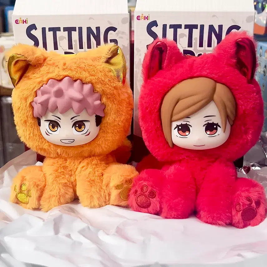 [BUNJANG] Jujutsu Kaisen Yuji Itadori Cat Ear Sitting Doll / 단순개봉) 유지 노바라 세트 주술회전 주부부 신상 캣이어 시팅 인형 판매