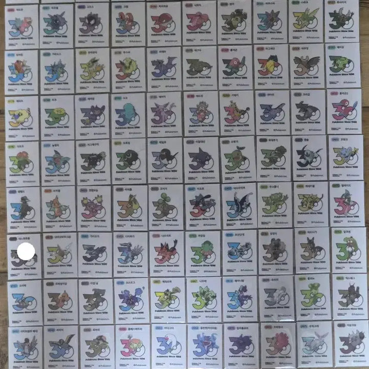 [BUNJANG] Pokemon 30th Anniversary New Logo Sticker Set / 포켓몬띠부씰 30주년 신상로고씰팜(상시재업)
