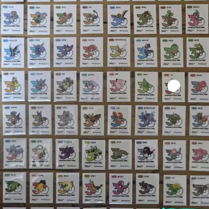 [BUNJANG] Pokemon 30th Anniversary New Logo Sticker Set / 포켓몬띠부씰 30주년 신상로고씰팜(상시재업)