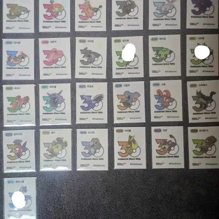 [BUNJANG] Pokemon 30th Anniversary New Logo Sticker Set / 포켓몬띠부씰 30주년 신상로고씰팜(상시재업)