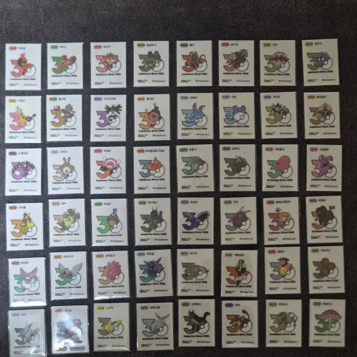 [BUNJANG] Pokemon 30th Anniversary New Logo Sticker Set / 포켓몬띠부씰 30주년 신상로고씰팜(상시재업)