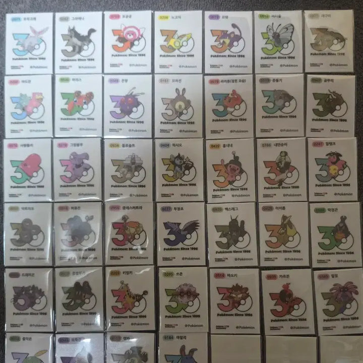 [BUNJANG] Pokemon 30th Anniversary New Logo Sticker Set / 포켓몬띠부씰 30주년 신상로고씰팜(상시재업)