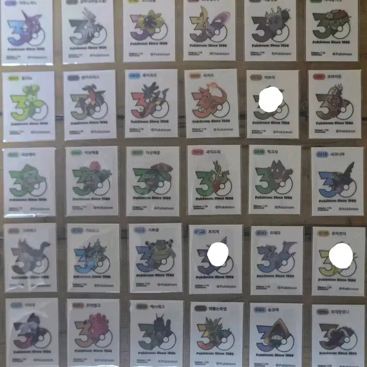 [BUNJANG] Pokemon 30th Anniversary New Logo Sticker Set / 포켓몬띠부씰 30주년 신상로고씰팜(상시재업)