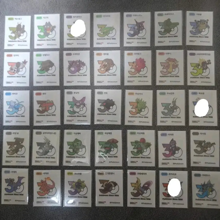 [BUNJANG] Pokemon 30th Anniversary New Logo Sticker Set / 포켓몬띠부씰 30주년 신상로고씰팜(상시재업)