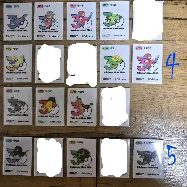 [BUNJANG] Pokemon 30th Anniversary New Logo Sticker Set / 포켓몬띠부씰 30주년 신상로고씰팜(상시재업)