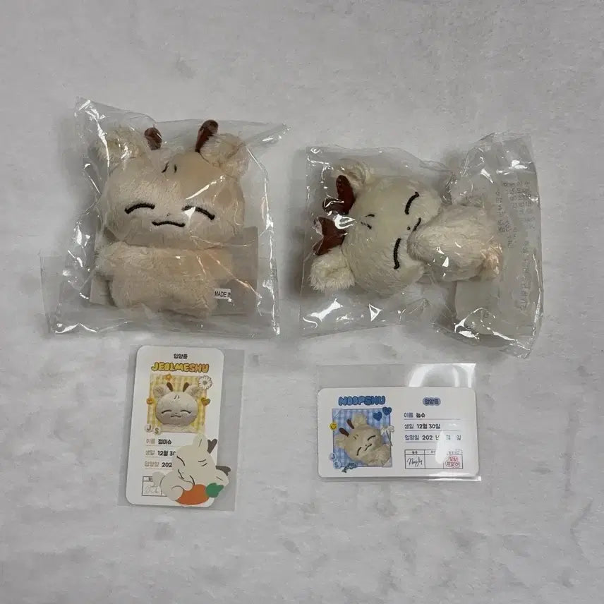 [BUNJANG] SEVENTEEN Joshua "Jeolmi" &amp; "Nup" Plush Set / 세븐틴 조슈아 인형 절미슈 &amp; 눕슈 일괄 판매