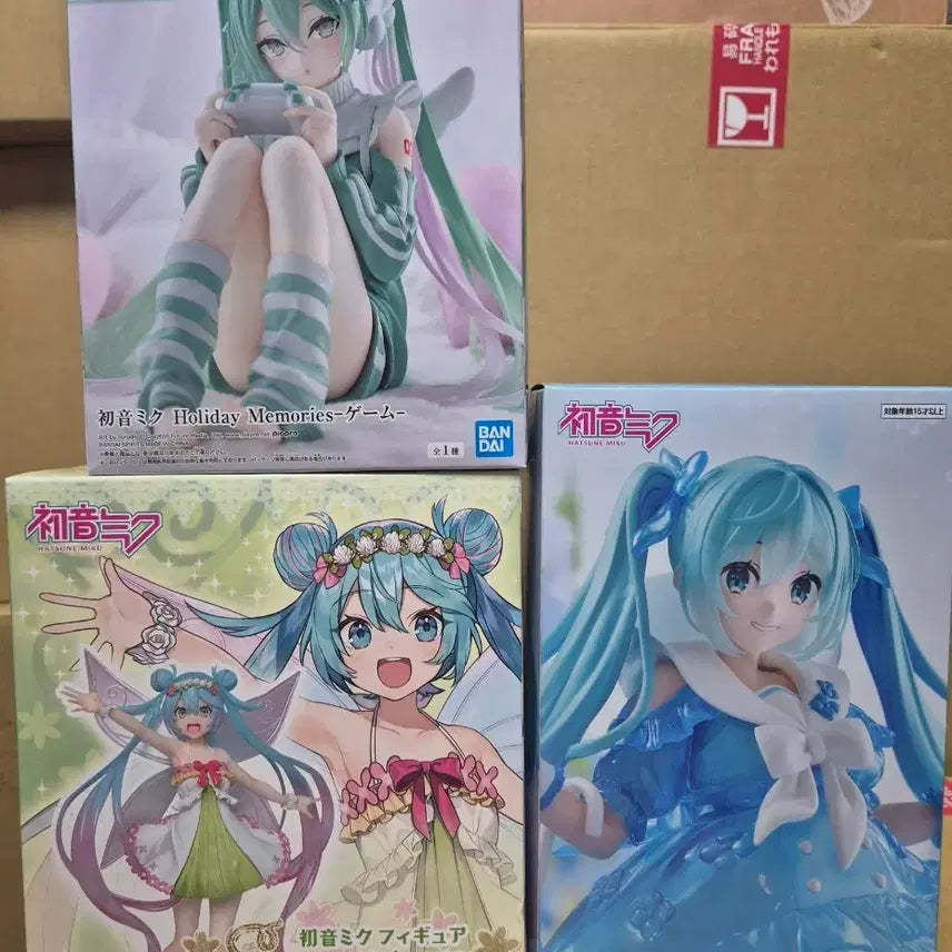 [BUNJANG] Hatsune Miku 3 Figure Bundle Set (Sealed) / 미개봉 일괄)) 하츠네 미쿠 피규어 3종 일괄