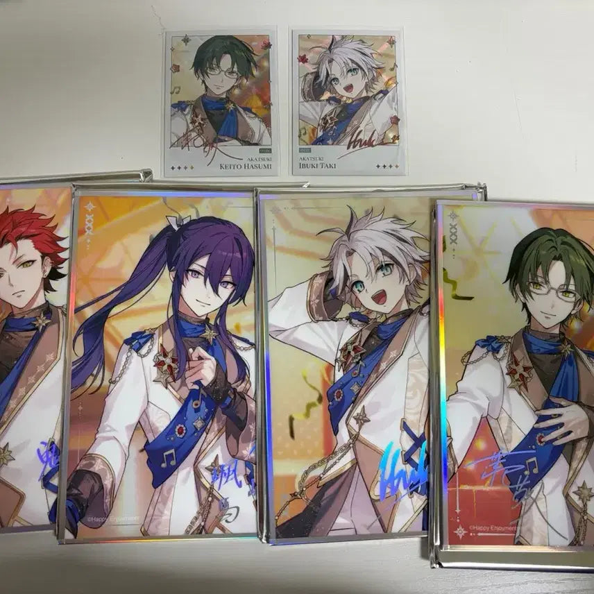 [BUNJANG] Ensemble Stars! 10th Anniversary Spotlight on Stage MoFun Shikishi &amp; Polaroid Bundle (Kurenai Yuma) / 앙스타 10주년 스포트라이트 온 스테이지 모펀 팝업 색지 폴라로이드 홍월 케이토 쿠로 소마 이부키 일괄