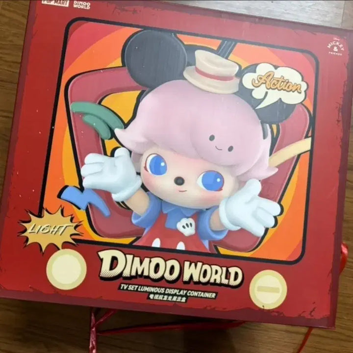 [BUNJANG] Pop Mart Dimoo World x Disney Series TV Luminous Display Container / 팝마트 디무 월드 x 디즈니 시리즈 TV 루미너스 디스플레이 컨테이너 미개봉