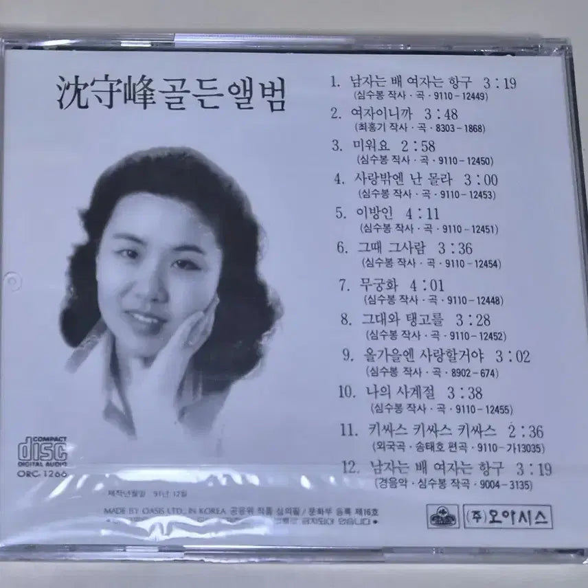 [BUNJANG] Shim Soo Bong Golden Album - Namjaneun Bae Yeojaneun Hanggu (Sealed CD) / 심수봉 골든 앨범 - 남자는 배 여자는 항구 (미개봉 CD)