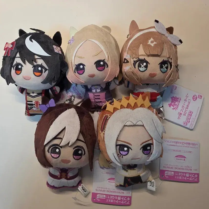 [BUNJANG] Uma Musume Pretty Derby Chibi Plush Set Vol. 1 (5 Types) / 우마무스메 프리티더비 치비구루미 누이 1탄 5종 세트 vol.1