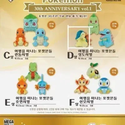 [BUNJANG] Pokemon 30th Anniversary Ichiban Kuji Quilava Plush / 포켓몬 30주년 기념 이치방쿠지 브케인