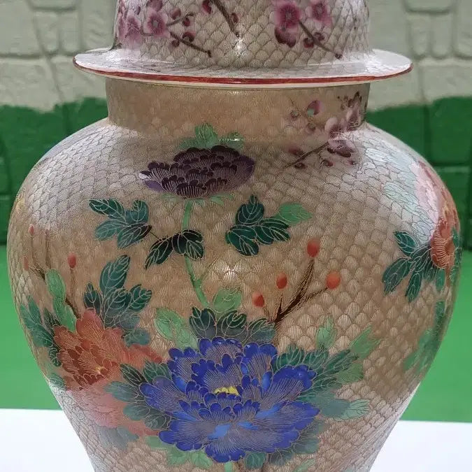 [BUNJANG] Qing Dynasty Qianlong Period Gilt Enameled Porcelain Vase with Flower and Bird Motif / 대청 건륭년제 각화전금 화조문 대관 높이45센치 중국도자기 고도자 골통품