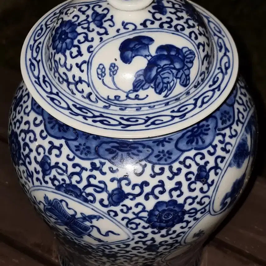 [BUNJANG] Qing Dynasty Kangxi Period Blue and White Porcelain Vase / 대청강희년제 청화백자 대관 높이43 지름26센치 중국도자기 고도자 골통품