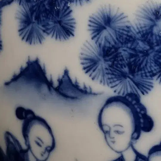 [BUNJANG] Qing Dynasty Kangxi Period Blue and White Porcelain Vase / 대청강희년제 청화백자 대관 높이43 지름26센치 중국도자기 고도자 골통품