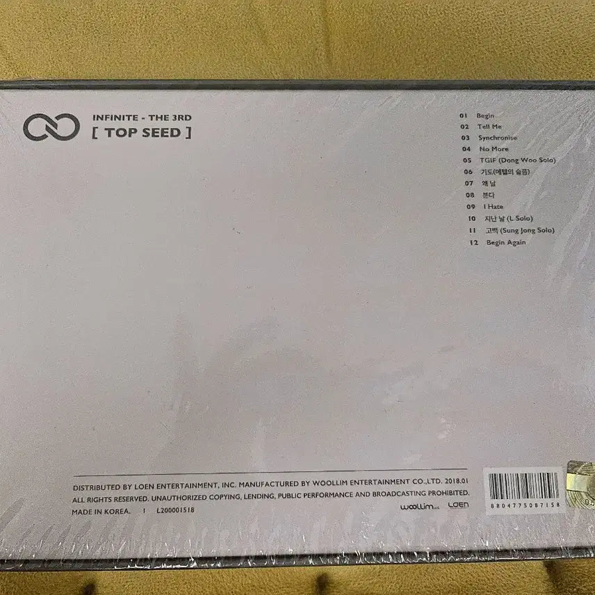 [BUNJANG] INFINITE 3rd Album TOP SEED / 인피니트 THE 3RD ALBUM TOP SEED