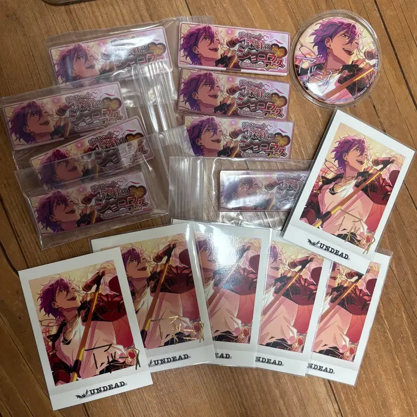 [BUNJANG] Ensemble Stars Adonis Otogari Shokufes Banner Can Badge &amp; Pashacolle Bundle Set / 앙스타 오토가리 아도니스 쇼코페스 캔뱃지 파샤코레 일괄 양도 판매