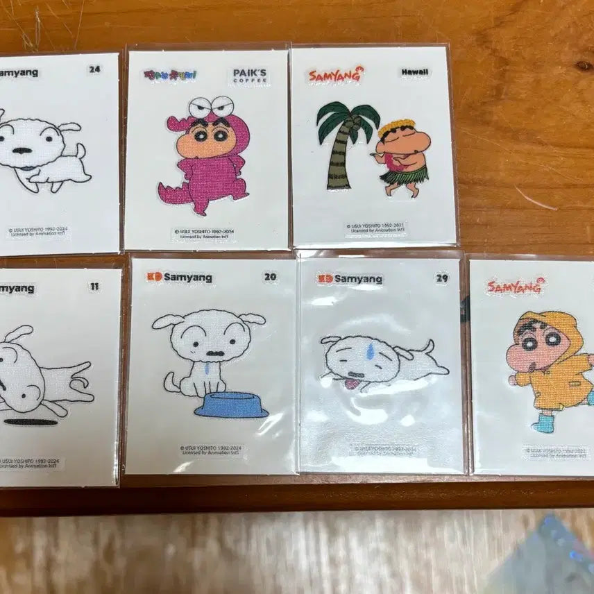 [BUNJANG] Crayon Shin-chan Shiro Poster Stickers Bundle Set / 짱구 흰둥이 띠부씰 스티커 일괄