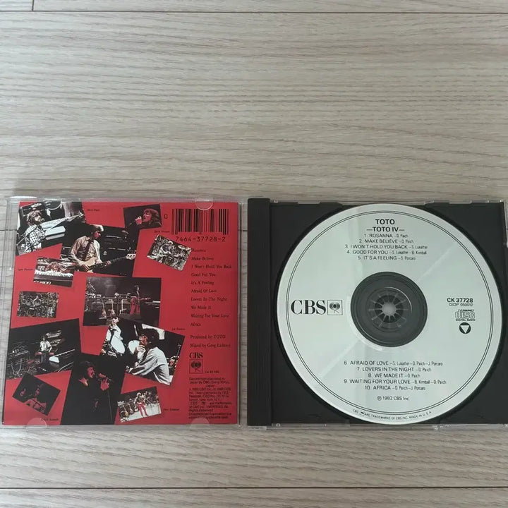 [BUNJANG] Toto IV 4th Album US First Press CD / Toto IV 토토 4집 CD 미국반 CBS SONY 초기 프레스