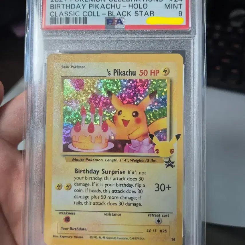 [BUNJANG] Pokemon TCG North American Birthday Pikachu PSA 9 Graded Card / 포켓몬카드 북미 생일 피카츄 PSA 9등급