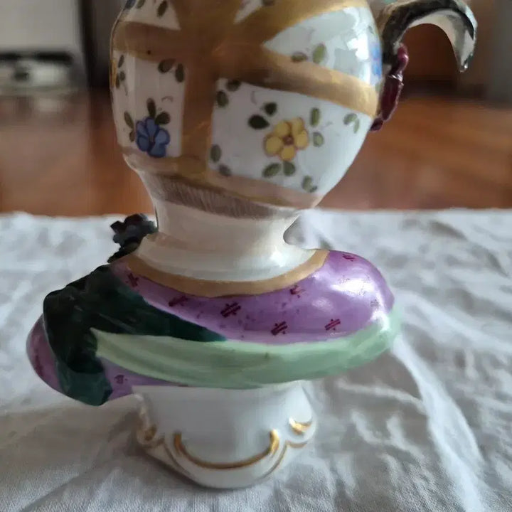 [BUNJANG] 19th Century German Dresden/Potschappel Carl Thieme Style Porcelain Child Bust / 앤틱도자기 Burst