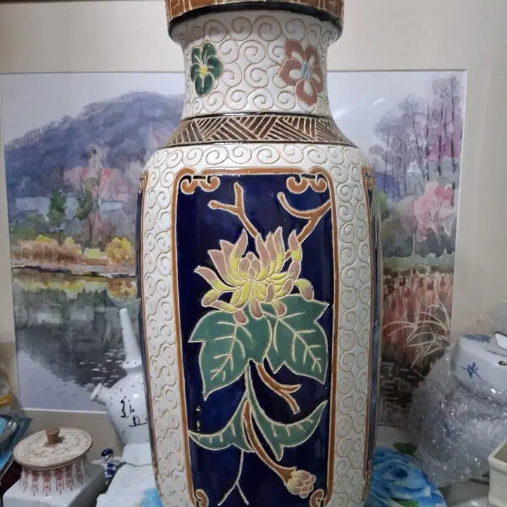 [BUNJANG] Four Gentlemen Porcelain Vase / 사군자 도자기