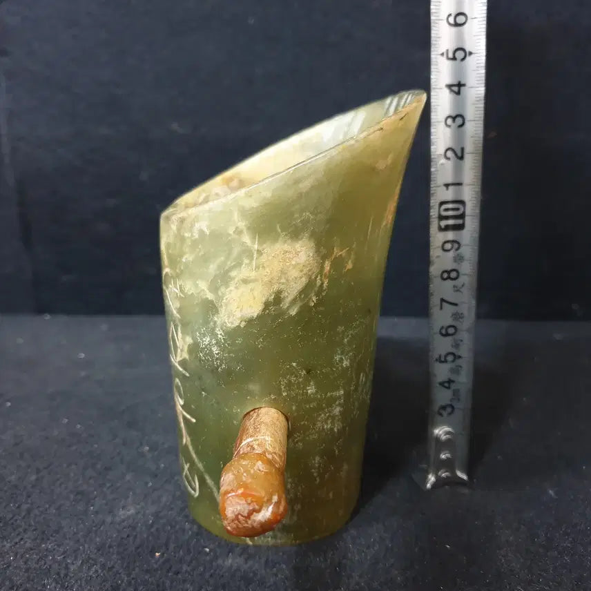 [BUNJANG] Museum-Grade Excavated Celadon Jade Huatiao Jade Go / (수원만물)박물관급의 출토 화전옥 청옥 옥고