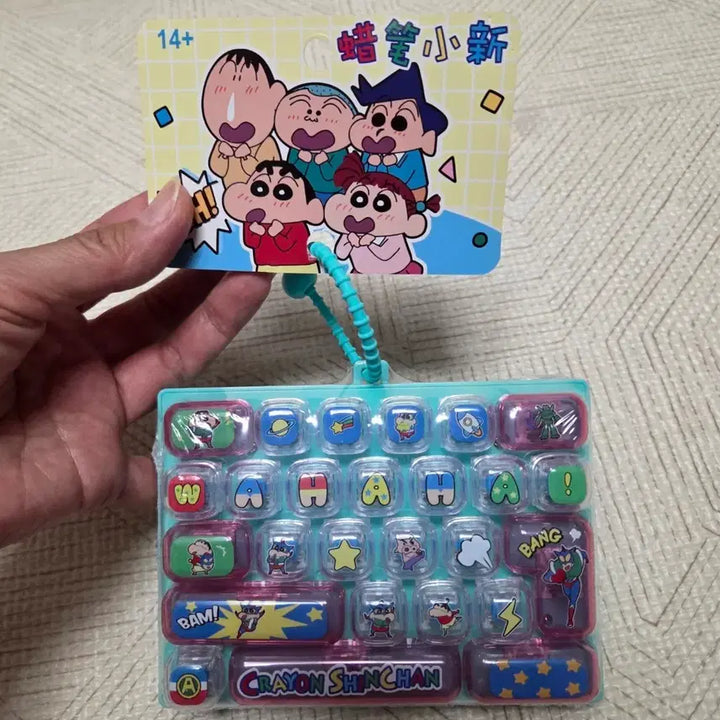 [BUNJANG] Crayon Shin-chan Genuine Large Keyboard Keycap Set (26 Keys) / 짱구 정품 대왕 키보드 키캡 26구 새상품