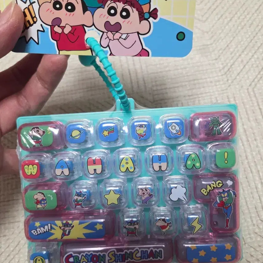 [BUNJANG] Crayon Shin-chan Genuine Large Keyboard Keycap Set (26 Keys) / 짱구 정품 대왕 키보드 키캡 26구 새상품