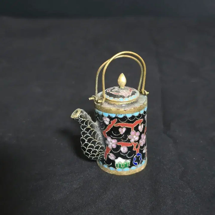[BUNJANG] Vintage Cloisonné Miniature Teapot Set of 4 / 빈티지 미니어쳐 칠보 주전자 4개 세트
