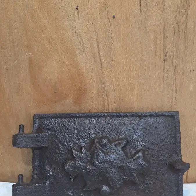 [BUNJANG] Small Cast Iron Bowl with Flame Pattern Lid / 민속품 / 소형 무쇠 불문