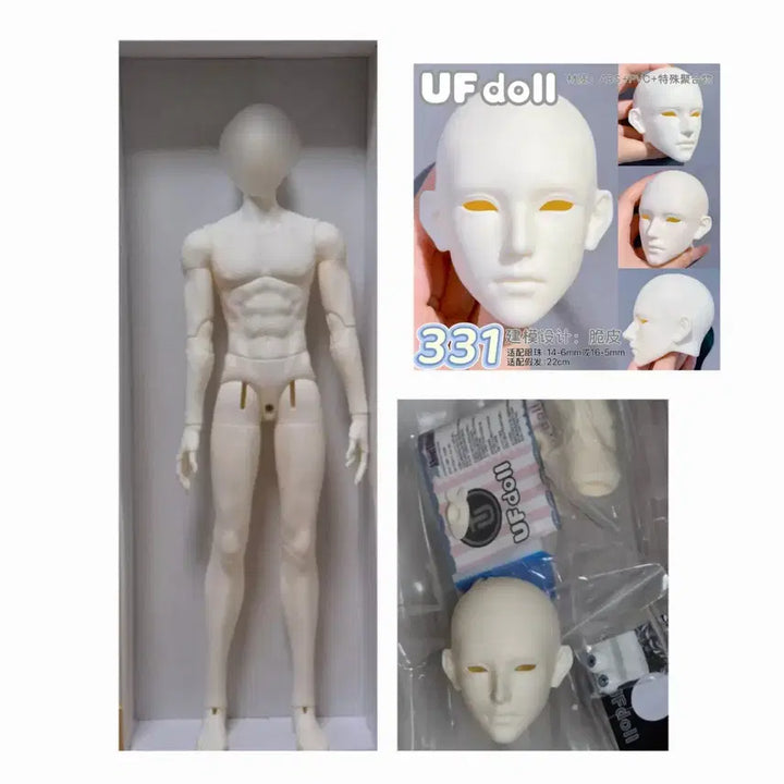 [BUNJANG] UFDoll 75cm Male BJD Doll Body &amp; Head - White Skin / (빠른배송 가능) 구관인형 bjd 75 남아 미백 신품 본체 ufdoll 75 바디 헤드 본체