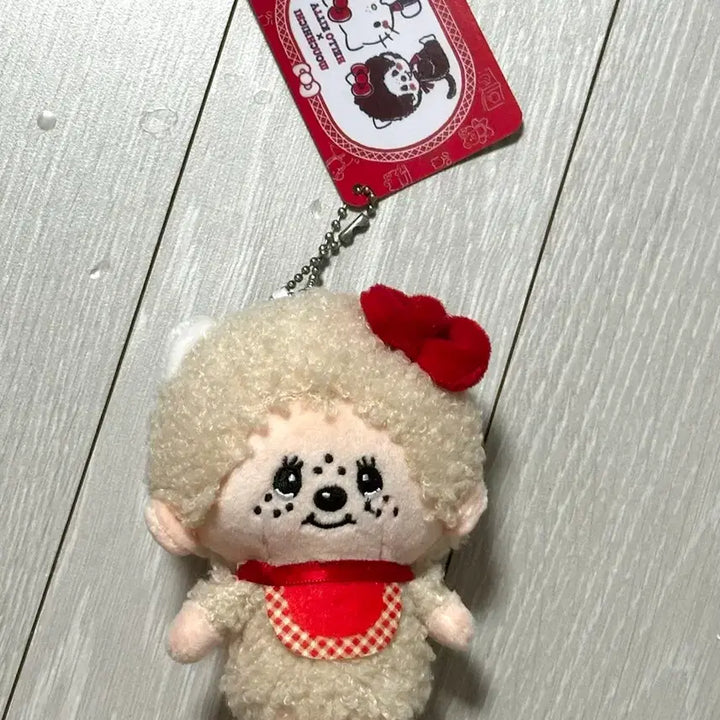 [BUNJANG] Monchhichi x Hello Kitty Collaboration Plush Keychain / 몬치치 헬로키티 인형키링