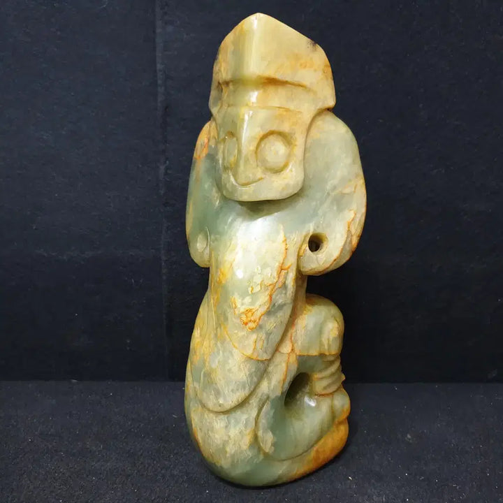 [BUNJANG] Exhumed High-Grade Jadeite "Hwajenok" Combination Sculpture / (수원만물)출토 고급 청옥  화전옥 조합상