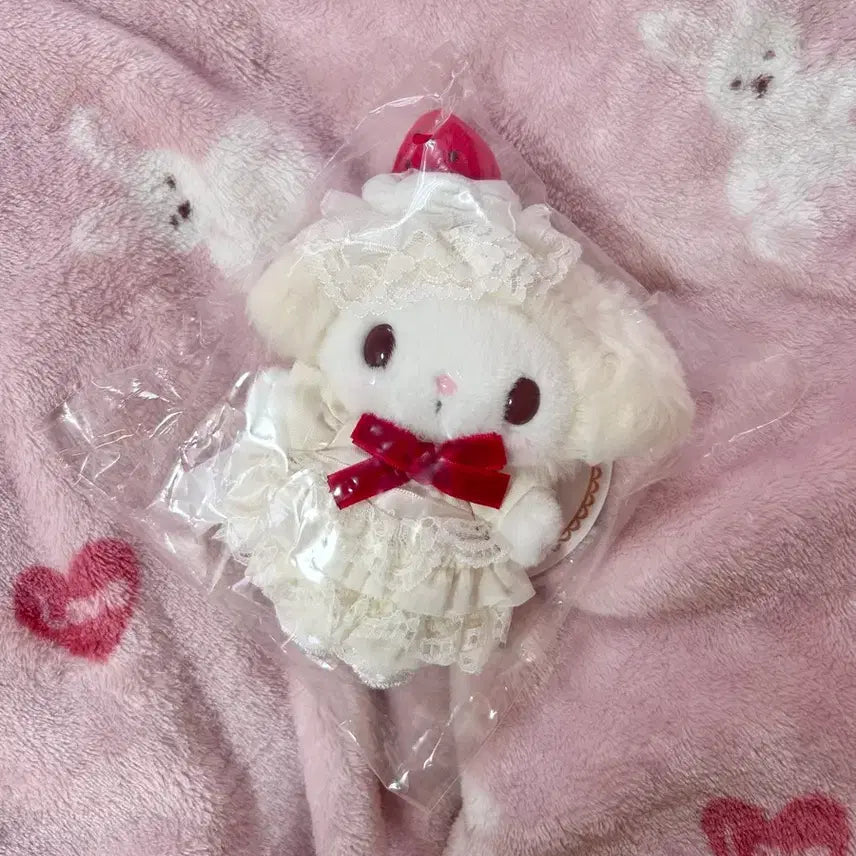 [BUNJANG] Sanrio Shortcake My Melody Mascot Plush Doll / 산리오 쇼트케이크 마이멜로디 마스코트 인형