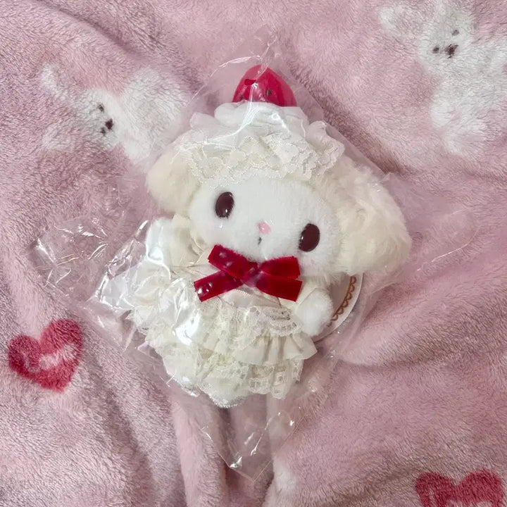 [BUNJANG] Sanrio Shortcake My Melody Mascot Plush Doll / 산리오 쇼트케이크 마이멜로디 마스코트 인형