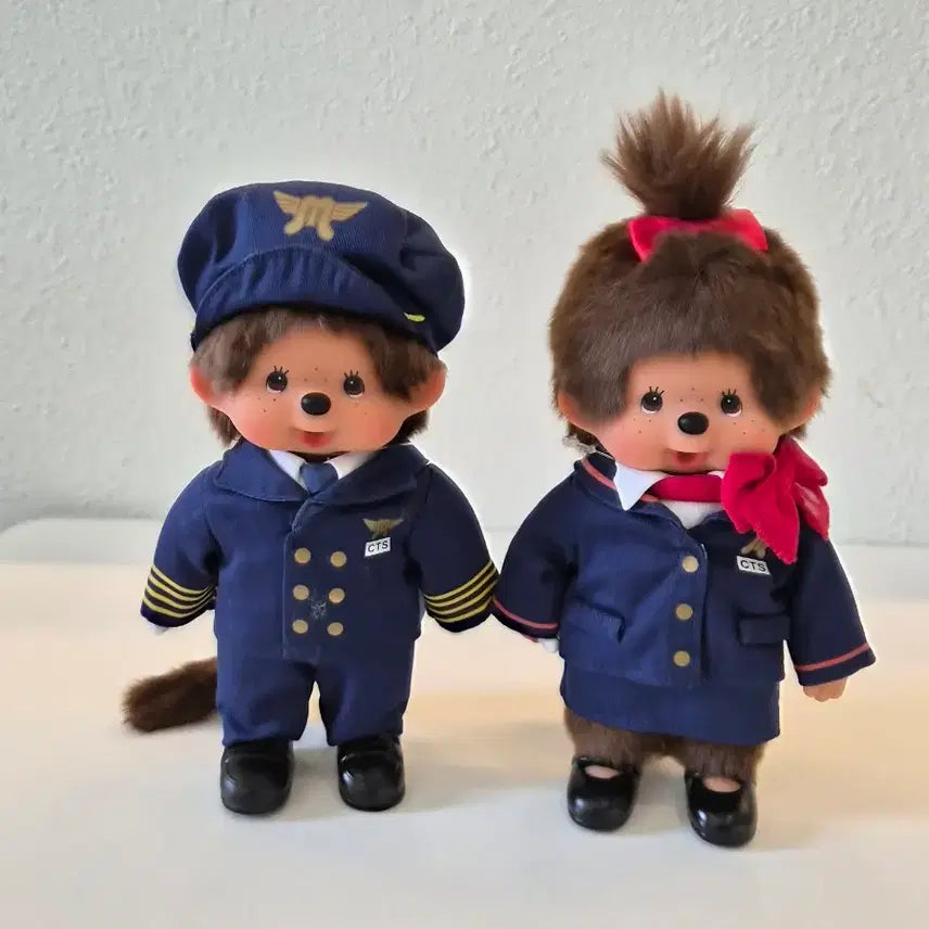 [BUNJANG] Pilot Crew Monchhichi Set / 파일럿 승무원 몬치치 세트(정품)