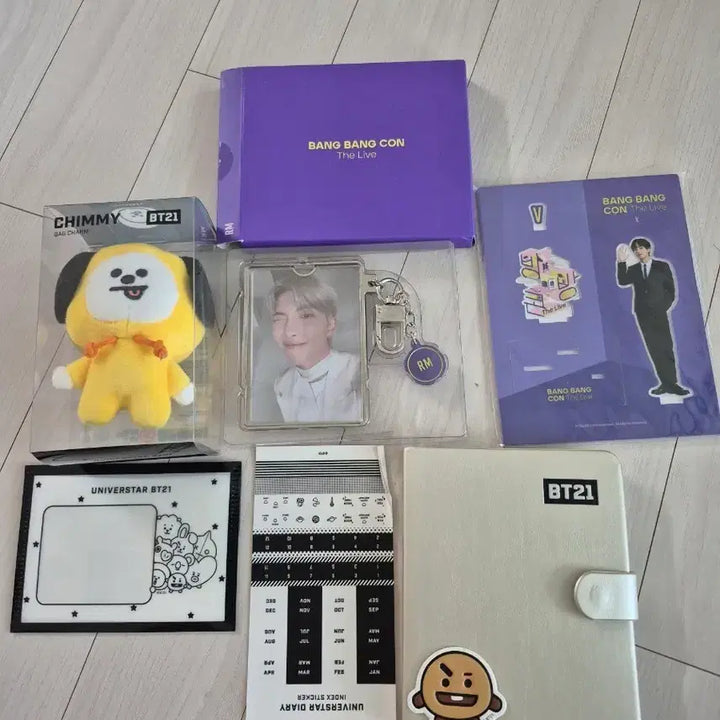 [BUNJANG] BT21 BTS RM Bundle Set Keyring &amp; Diary / BT21 방탄소년단 Rm 키링등 굿즈 일괄 배송비포함