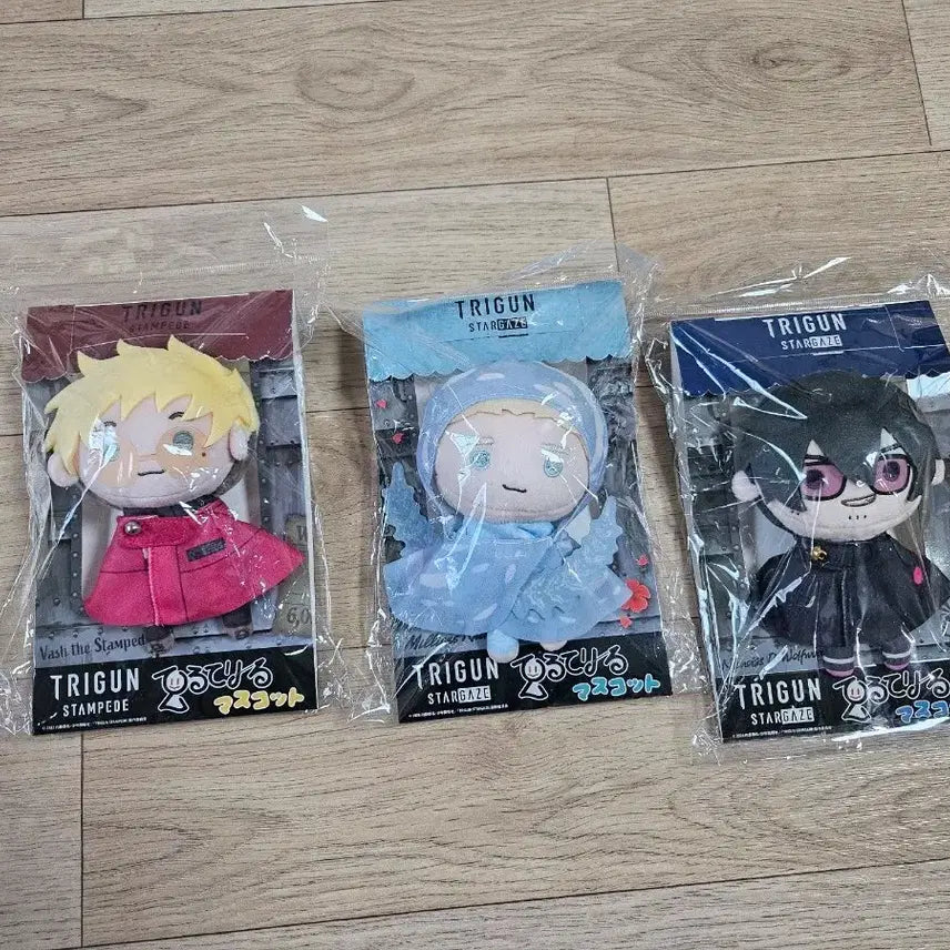 [BUNJANG] Trigun Stampede Teru Teru Mascot Plush 3-Figure Bundle Set / 트라이건 스탬피드 테루테리루 마스코트 인형 3종 일괄