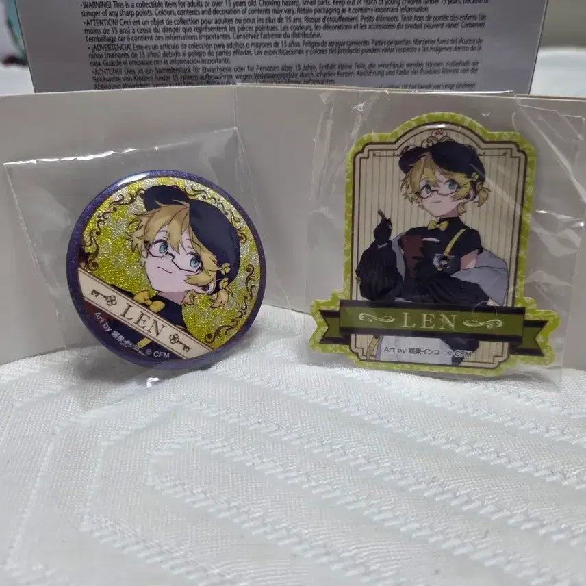 [BUNJANG] Good Smile Company 2025 Fall Lottery Kagamine Len Can Badge + Sticker Set / 굿스마일 2025 가을 쿠지 카가미네 렌 캔뱃지+스티커