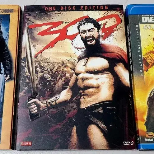 [BUNJANG] Action Masterpiece Collection: I Am Legend, 300, Live Free or Die Hard (High Quality) / [DVD] 액션 명작영화 3편 일괄 | 고화질